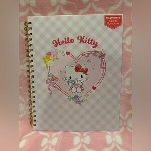 Large Hello Kitty Pink and Red Spiral Notebook